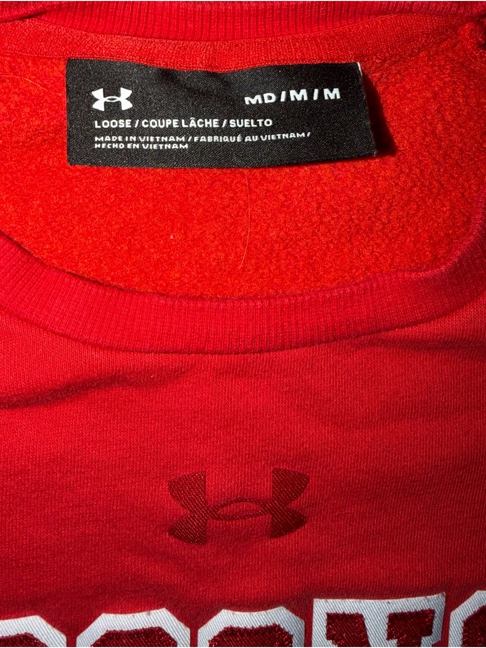 Under Armour Wisconsin Badgers Red Pullover Sweatshirt - Picture 2 of 6